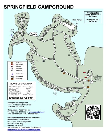 Camping at Springfield COE in Anderson, South Carolina